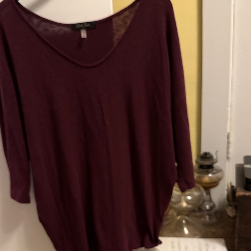 Laila Jayde Deep Purple Long Sleeve Top